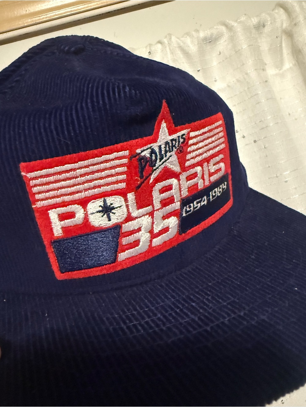 Vintage 1989  Polaris Hat Snapback Corduroy Hat - Picture 2 of 4